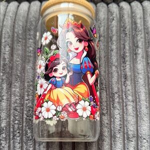Colorful Princess Glass Tumbler